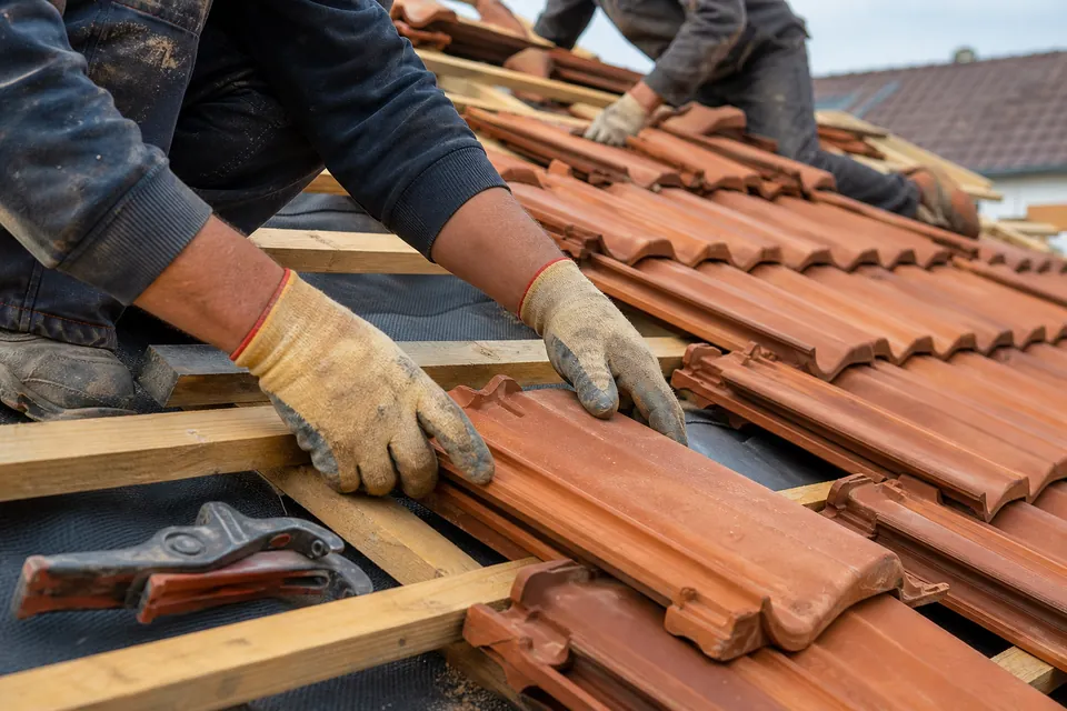 Pose de tuiles et couverture par RDV Chantiers
